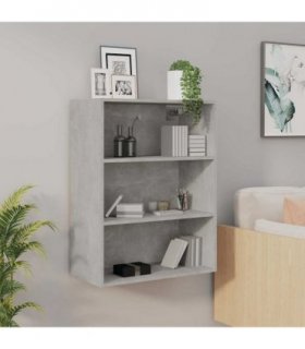 vidaXL Hanging Wall Cabinet Concrete Grey 69.5x32.5x90 cm