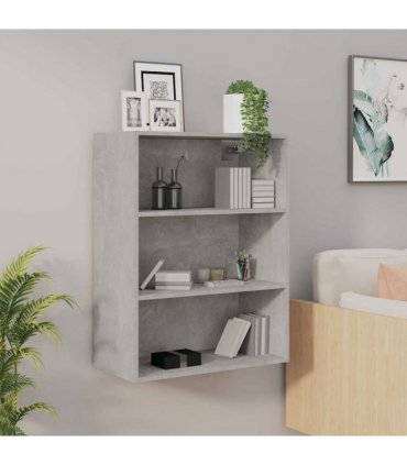vidaXL Hanging Wall Cabinet Concrete Grey 69.5x32.5x90 cm