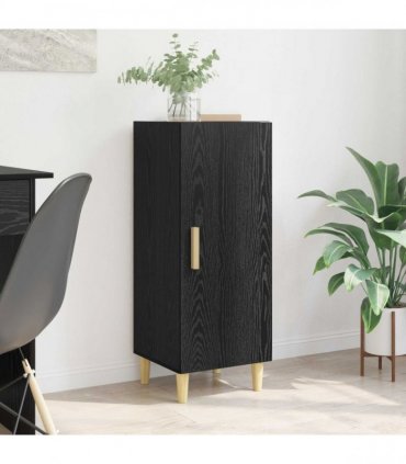 vidaXL Sideboard Black Oak 34.5 x 34 x 90 cm Engineered Wood