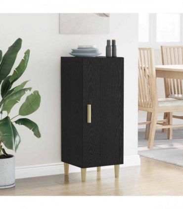 vidaXL Sideboard Black Oak 34.5 x 34 x 90 cm Engineered Wood
