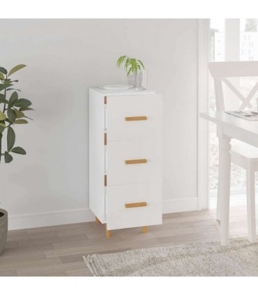 vidaXL Sideboard White 34.5x34x90 cm Engineered Wood — V0672031613