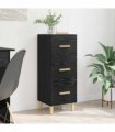 vidaXL Sideboard Black oak 34.5 x 34 x 90 cm Engineered wood — V0672031615