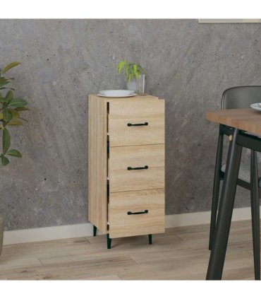 vidaXL Sideboard Sonoma Oak 34.5x34x90 cm Engineered Wood — V0672031618