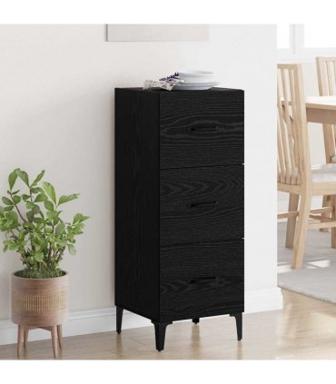 vidaXL Sideboard Black Oak 34.5 x 34 x 90 cm Engineered Wood — V0672031623