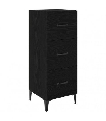 vidaXL Sideboard Black Oak 34.5 x 34 x 90 cm Engineered Wood — V0672031623