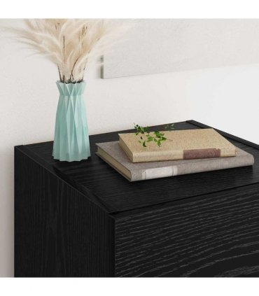 vidaXL Sideboard Black Oak 34.5 x 34 x 90 cm Engineered Wood — V0672031623