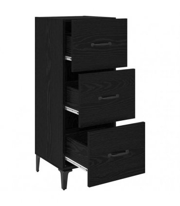 vidaXL Sideboard Black Oak 34.5 x 34 x 90 cm Engineered Wood — V0672031623