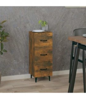 vidaXL Sideboard Smoked Oak 34.5x34x90 cm Engineered Wood — V0672031626