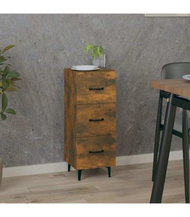 vidaXL Sideboard Smoked Oak 34.5x34x90 cm Engineered Wood — V0672031626