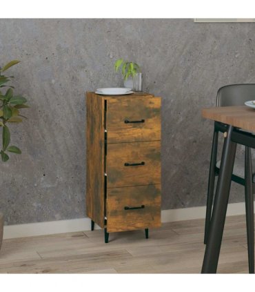 vidaXL Sideboard Smoked Oak 34.5x34x90 cm Engineered Wood — V0672031626