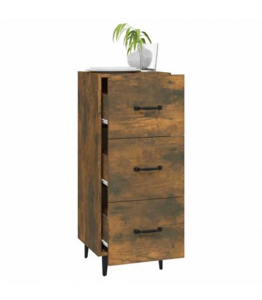 vidaXL Sideboard Smoked Oak 34.5x34x90 cm Engineered Wood — V0672031626