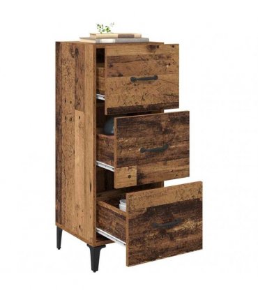 vidaXL Sideboard Old Wood 34.5 x 34 x 90 cm Engineered Wood — V0672031627