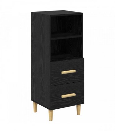vidaXL Sideboard Black oak 34 x 34.5 x 90 cm Engineered wood