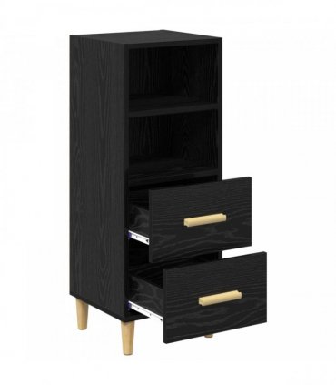 vidaXL Sideboard Black oak 34 x 34.5 x 90 cm Engineered wood