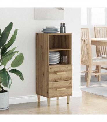 vidaXL Sideboard Artisan oak 34 x 34.5 x 90 cm Engineered wood