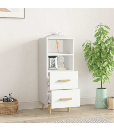 vidaXL Sideboard White 34.5x34x90 cm Engineered Wood — V0672031634