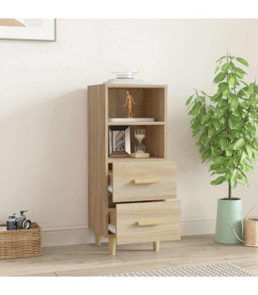 vidaXL Sideboard Sonoma Oak 34.5x34x90 cm Engineered Wood — V0672031635