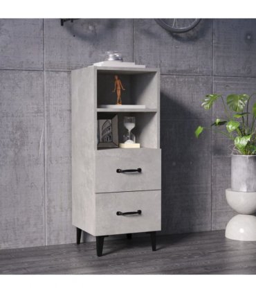vidaXL Sideboard Concrete Grey 34.5x34x90 cm Engineered Wood — V0672031639