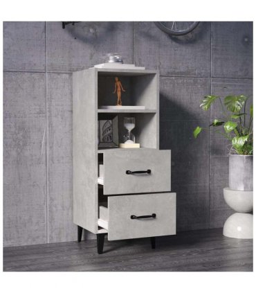 vidaXL Sideboard Concrete Grey 34.5x34x90 cm Engineered Wood — V0672031639