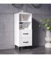 vidaXL Sideboard High Gloss White 34.5x34x90 cm Engineered Wood