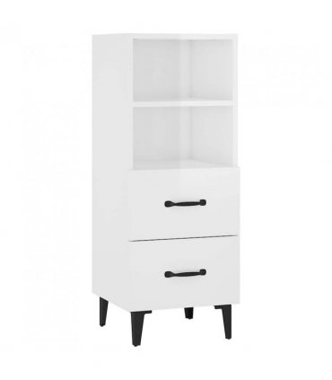 vidaXL Sideboard High Gloss White 34.5x34x90 cm Engineered Wood