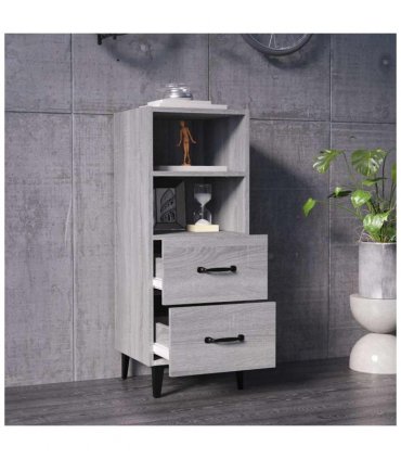 vidaXL Sideboard Grey Sonoma 34.5x34x90 cm Engineered Wood — V0672031642