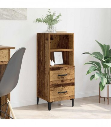 vidaXL Sideboard Old wood 34 x 34.5 x 90 cm Engineered wood — V0672031643