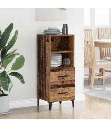 vidaXL Sideboard Old wood 34 x 34.5 x 90 cm Engineered wood — V0672031643