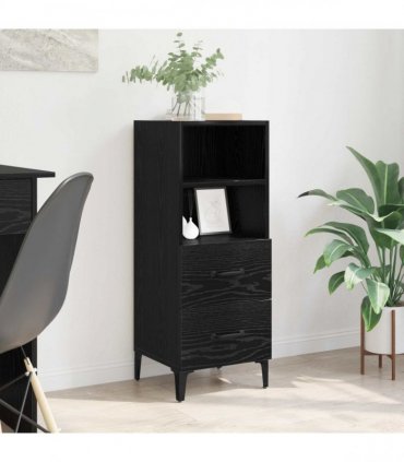 vidaXL Sideboard Black oak 34 x 34.5 x 90 cm Engineered wood — V0672031645