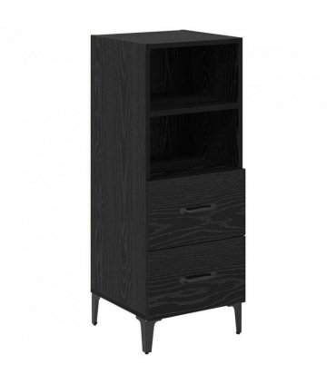 vidaXL Sideboard Black oak 34 x 34.5 x 90 cm Engineered wood — V0672031645