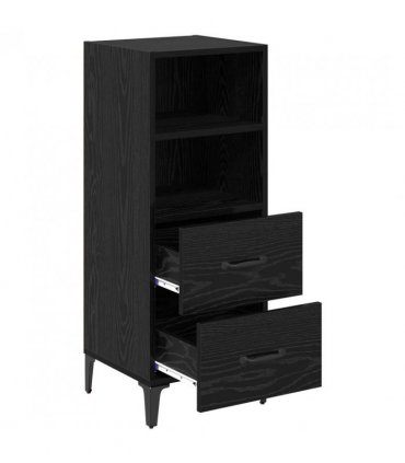 vidaXL Sideboard Black oak 34 x 34.5 x 90 cm Engineered wood — V0672031645