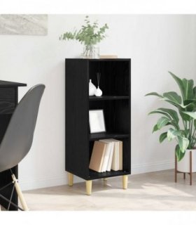 vidaXL Sideboard Black Oak 34.5 x 32.5 x 90 cm Engineered Wood