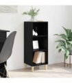 vidaXL Sideboard Black Oak 34.5 x 32.5 x 90 cm Engineered Wood