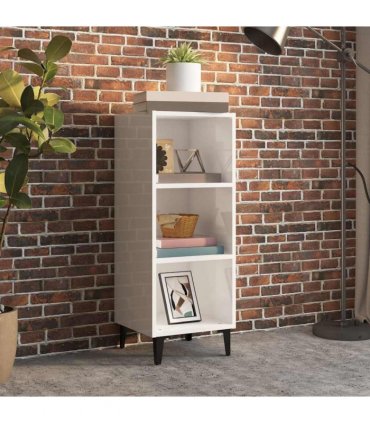 vidaXL Sideboard High Gloss White 34.5x32.5x90 cm Engineered Wood
