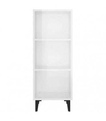 vidaXL Sideboard High Gloss White 34.5x32.5x90 cm Engineered Wood