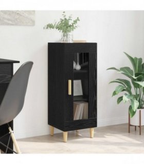 vidaXL Sideboard Black Oak 34.5 x 32.5 x 90 cm Engineered Wood — V0672031663