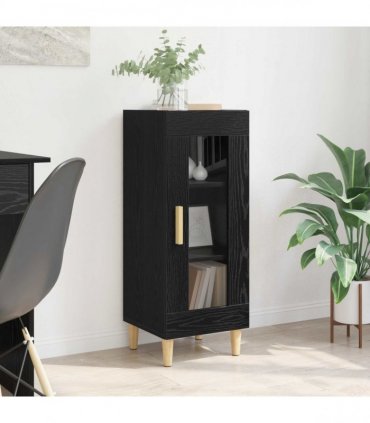 vidaXL Sideboard Black Oak 34.5 x 32.5 x 90 cm Engineered Wood — V0672031663