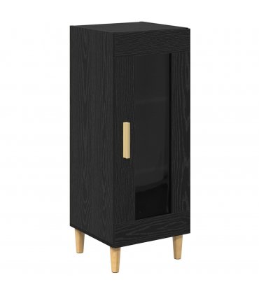 vidaXL Sideboard Black Oak 34.5 x 32.5 x 90 cm Engineered Wood — V0672031663