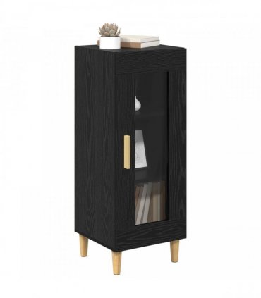 vidaXL Sideboard Black Oak 34.5 x 32.5 x 90 cm Engineered Wood — V0672031663
