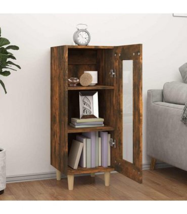 vidaXL Sideboard Smoked Oak 34.5x34x90 cm Engineered Wood — V0672031665