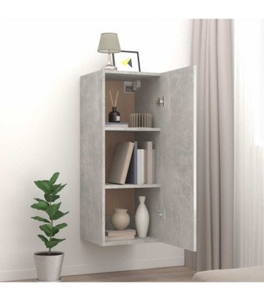 vidaXL Wall Cabinet Concrete Grey 34.5x34x90 cm Engineered Wood