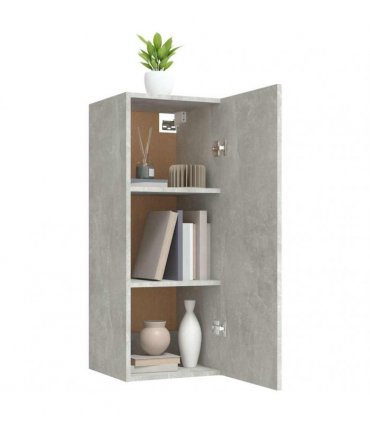 vidaXL Wall Cabinet Concrete Grey 34.5x34x90 cm Engineered Wood