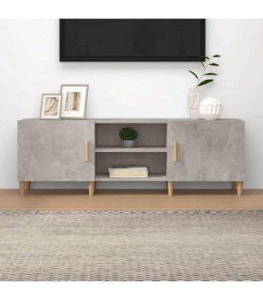 vidaXL TV Cabinet Concrete Grey 150x30x50 cm Engineered Wood