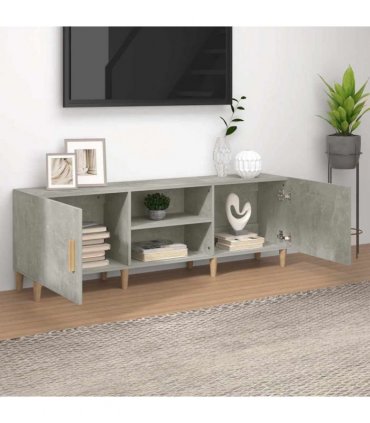 vidaXL TV Cabinet Concrete Grey 150x30x50 cm Engineered Wood