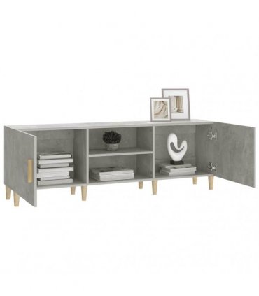 vidaXL TV Cabinet Concrete Grey 150x30x50 cm Engineered Wood