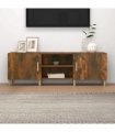 vidaXL TV Cabinet Smoked Oak 150x30x50 cm Engineered Wood