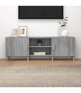 vidaXL TV Cabinet Grey Sonoma 150x30x50 cm Engineered Wood