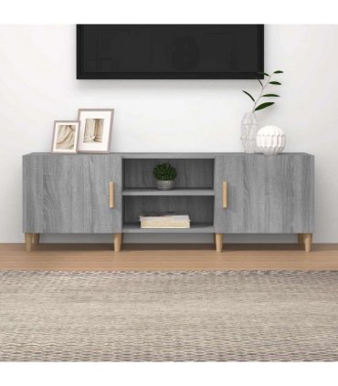 vidaXL TV Cabinet Grey Sonoma 150x30x50 cm Engineered Wood
