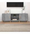 vidaXL TV Cabinet Grey Sonoma 150x30x50 cm Engineered Wood