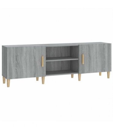 vidaXL TV Cabinet Grey Sonoma 150x30x50 cm Engineered Wood